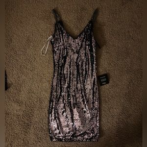Lulus Sequin Flow Mini Dress